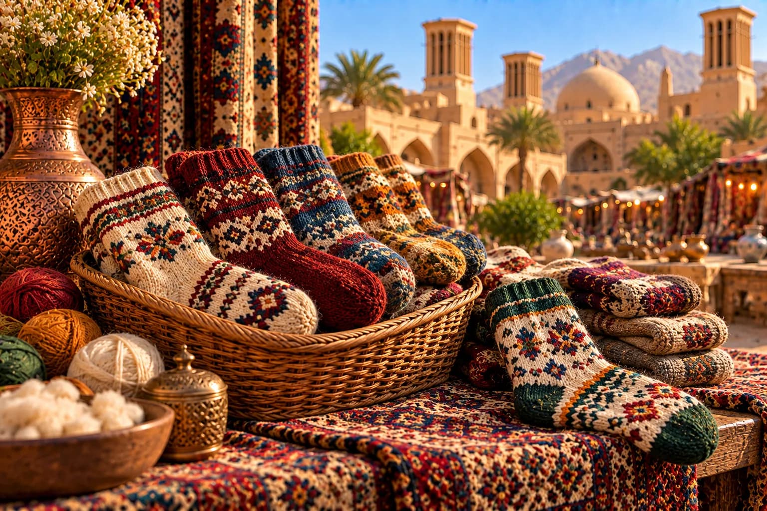 جوراب دستباف